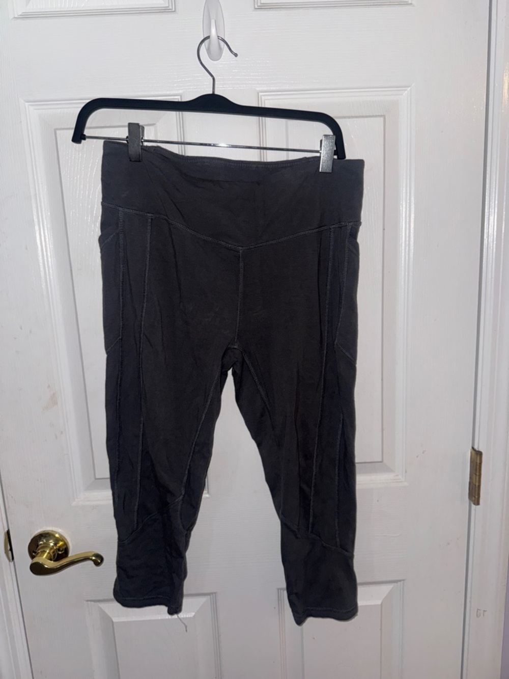 Charcoal Gray Athletic Capri Leggings